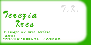terezia kres business card